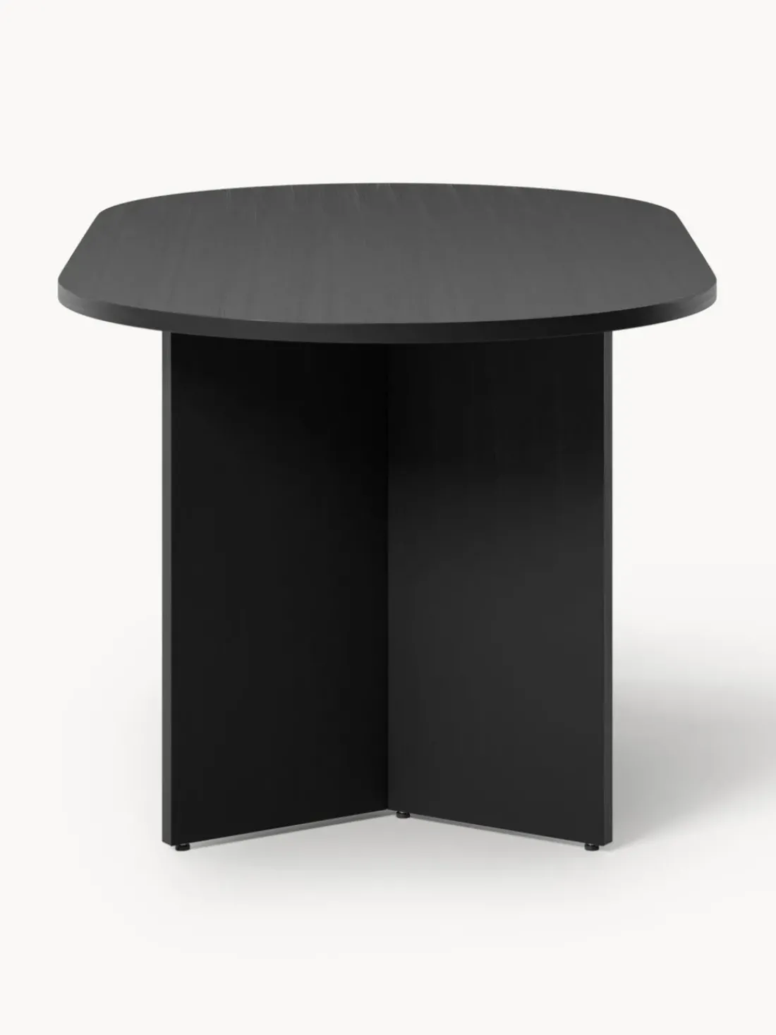 Mesa de comedor ovalada de madera Toni, 200 x 90 cm