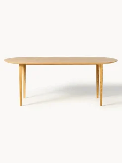 Mesa de comedor ovalada de madera de roble maciza Archie, 200 x 100 cm