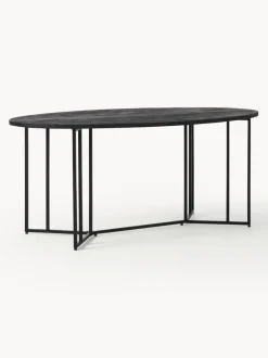 Mesa de comedor ovalada de madera de mango Luca, tamaños diferentes