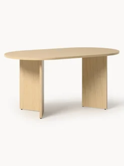 Mesa de comedor ovalada de madera Toni, tamaños diferentes