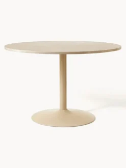 Mesa de comedor ovalada de mármol Miley, 120 x 90 cm