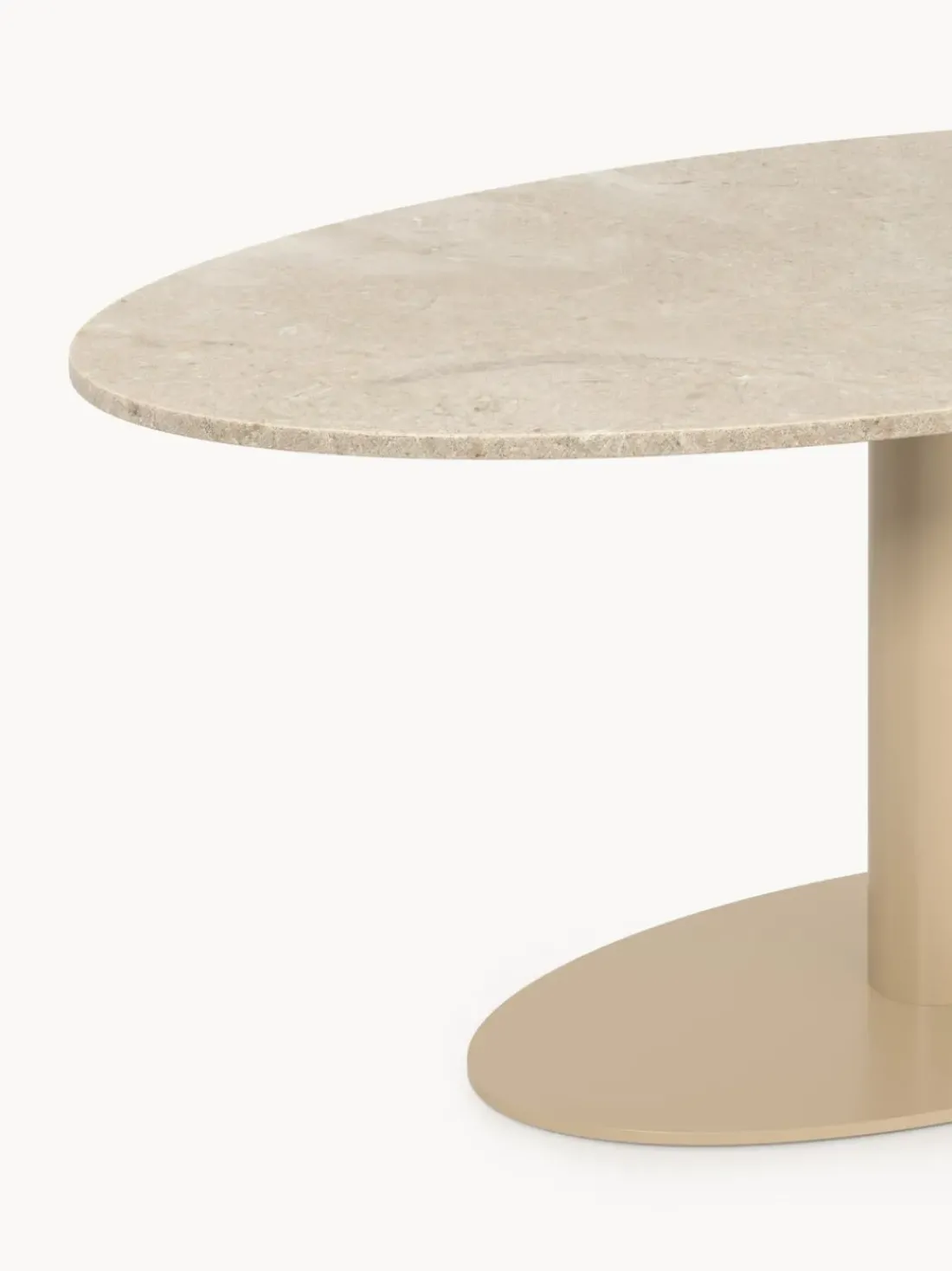 Mesa de comedor ovalada de mármol Miley, tamaños diferentes