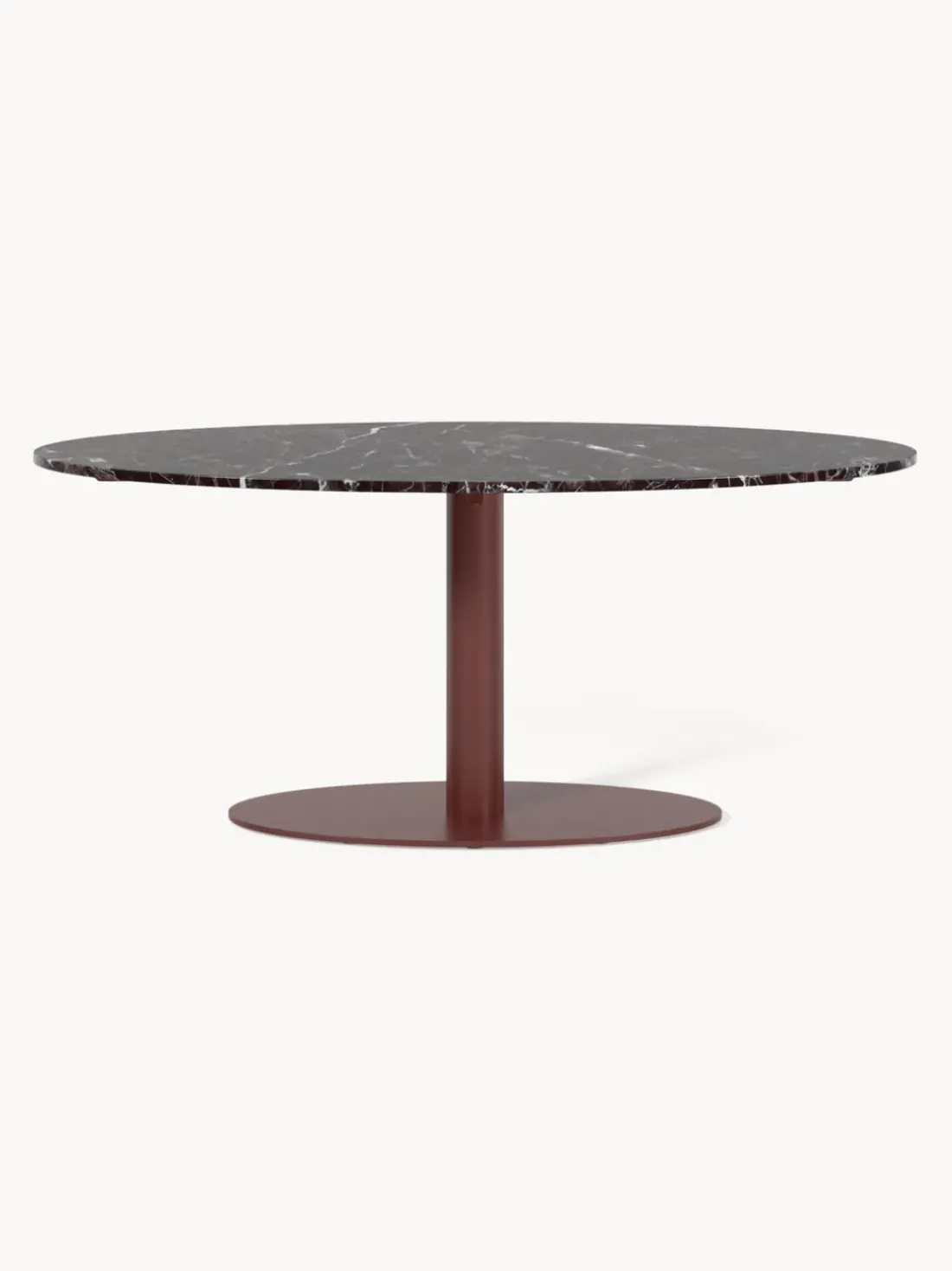 Mesa de comedor ovalada de mármol Miley, tamaños diferentes