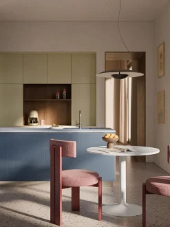 Mesa de comedor ovalada de mármol Miley, tamaños diferentes