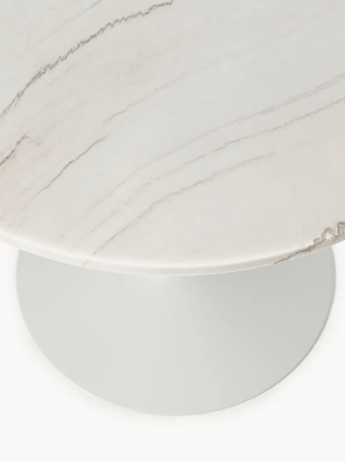 Mesa de comedor ovalada de mármol Miley, tamaños diferentes