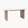 Mesa de comedor ovalada Marmo, 200 x 90 cm