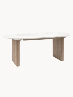 Mesa de comedor ovalada Marmo, 200 x 90 cm