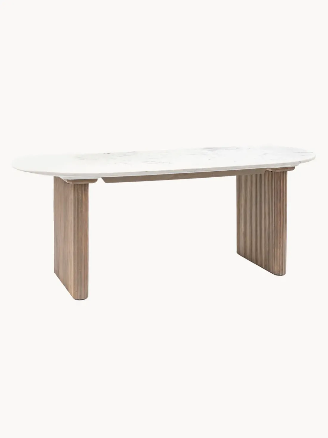 Mesa de comedor ovalada Marmo, 200 x 90 cm