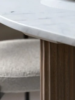 Mesa de comedor ovalada Marmo, 200 x 90 cm