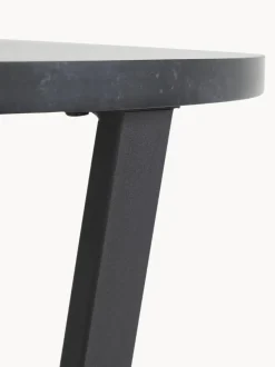 Mesa de comedor redonda Amble con tablero en look mármol, Ø 110 cm
