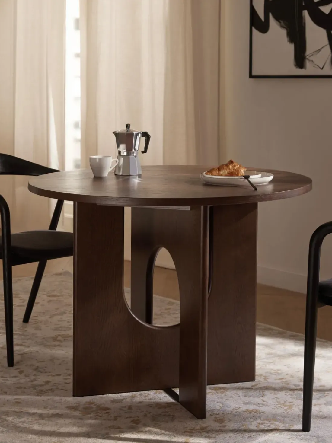 Mesa de comedor redonda Apollo, tamaños diferentes