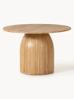 Mesa de comedor redonda con estructura estriada Nelly, tamaños diferentes