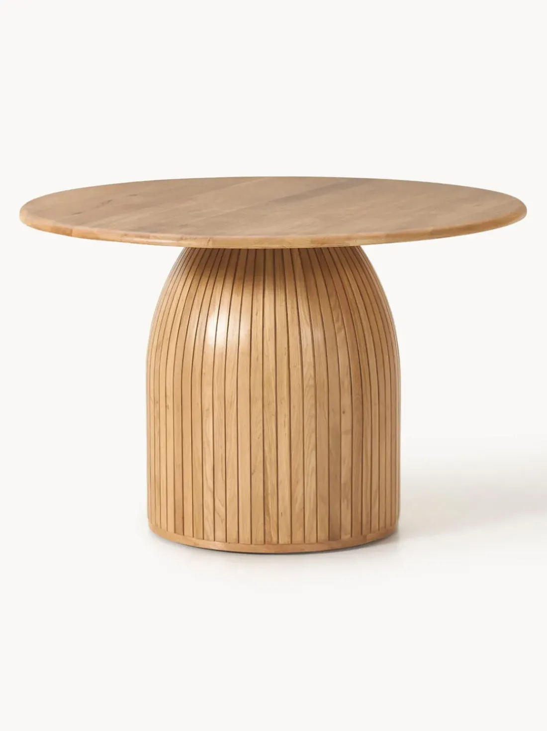 Mesa de comedor redonda con estructura estriada Nelly, tamaños diferentes