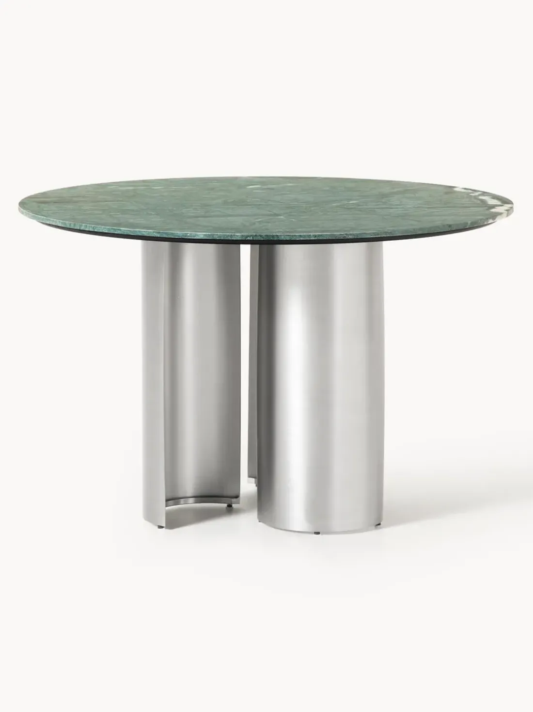 Mesa de comedor redonda con tablero de mármol Noam