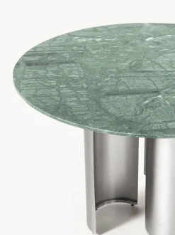 Mesa de comedor redonda con tablero de mármol Noam