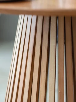 Mesa de comedor redonda de madera Brookland, Ø 90 cm