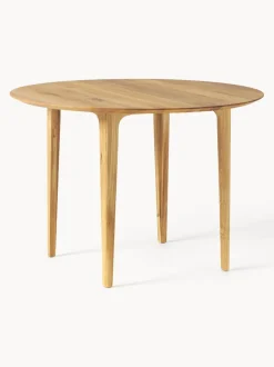 Mesa de comedor redonda de madera de roble maciza Archie, Ø 110 cm