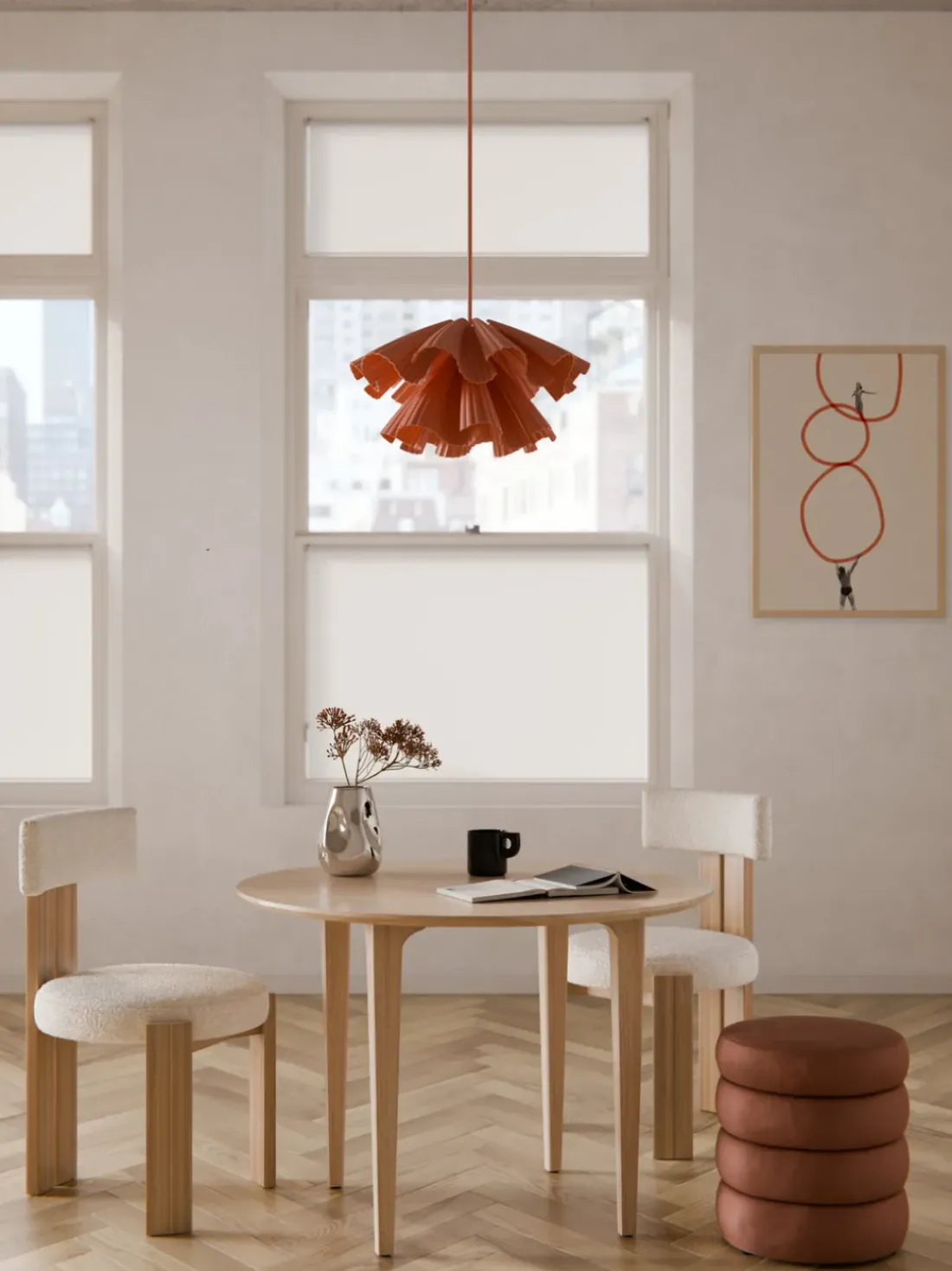 Mesa de comedor redonda de madera de roble maciza Archie, Ø 110 cm
