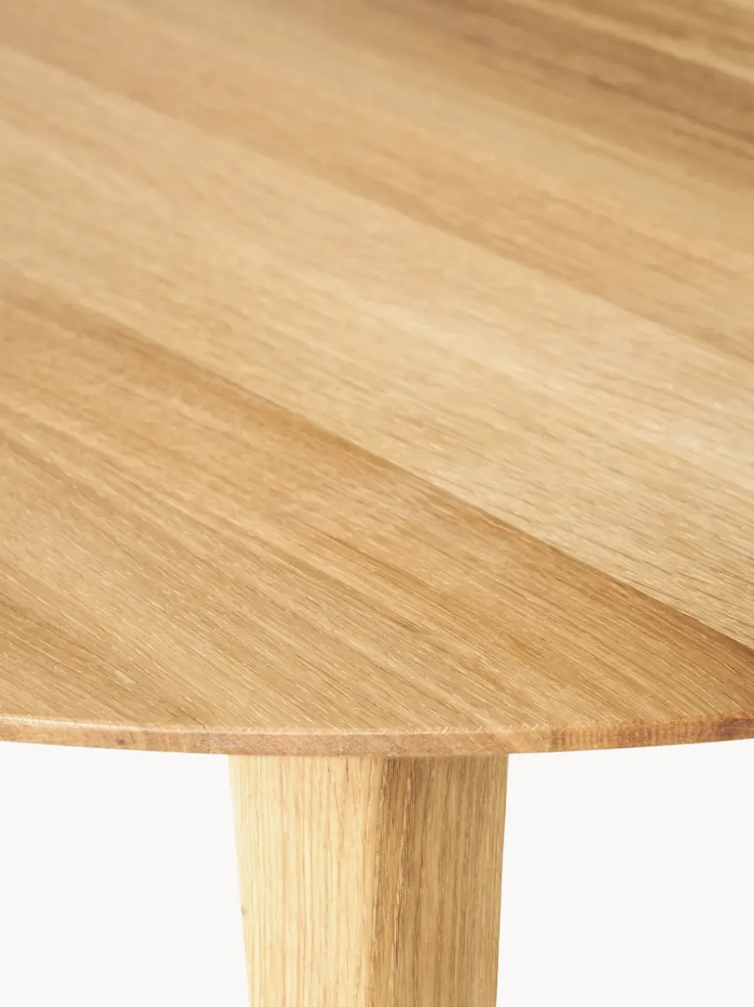 Mesa de comedor redonda de madera de roble maciza Archie, Ø 110 cm