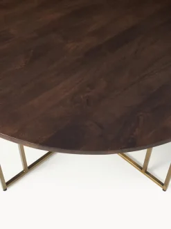 Mesa de comedor redonda de madera de mango Luca, tamaños diferentes