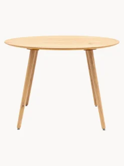 Mesa de comedor redonda de madera de roble Hatfield, Ø 110 cm