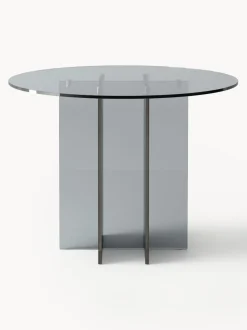 Mesa de comedor redonda de vidrio Anouk, tamaños diferentes
