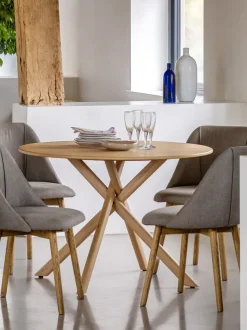 Mesa de comedor redonda Korsa, Ø 110 cm