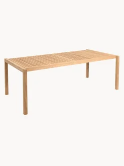 Mesa de jardín de madera de teca AH901, 203 x 100 cm