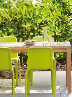 Mesa de jardín de madera de teca Samoa, tamaños diferentes