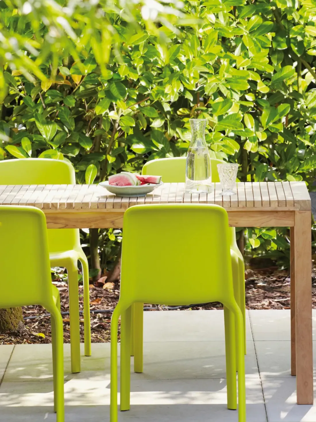 Mesa de jardín de madera de teca Samoa, tamaños diferentes