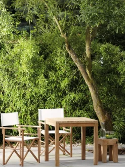 Mesa de jardín de madera de teca Samoa, 75 x 60 cm