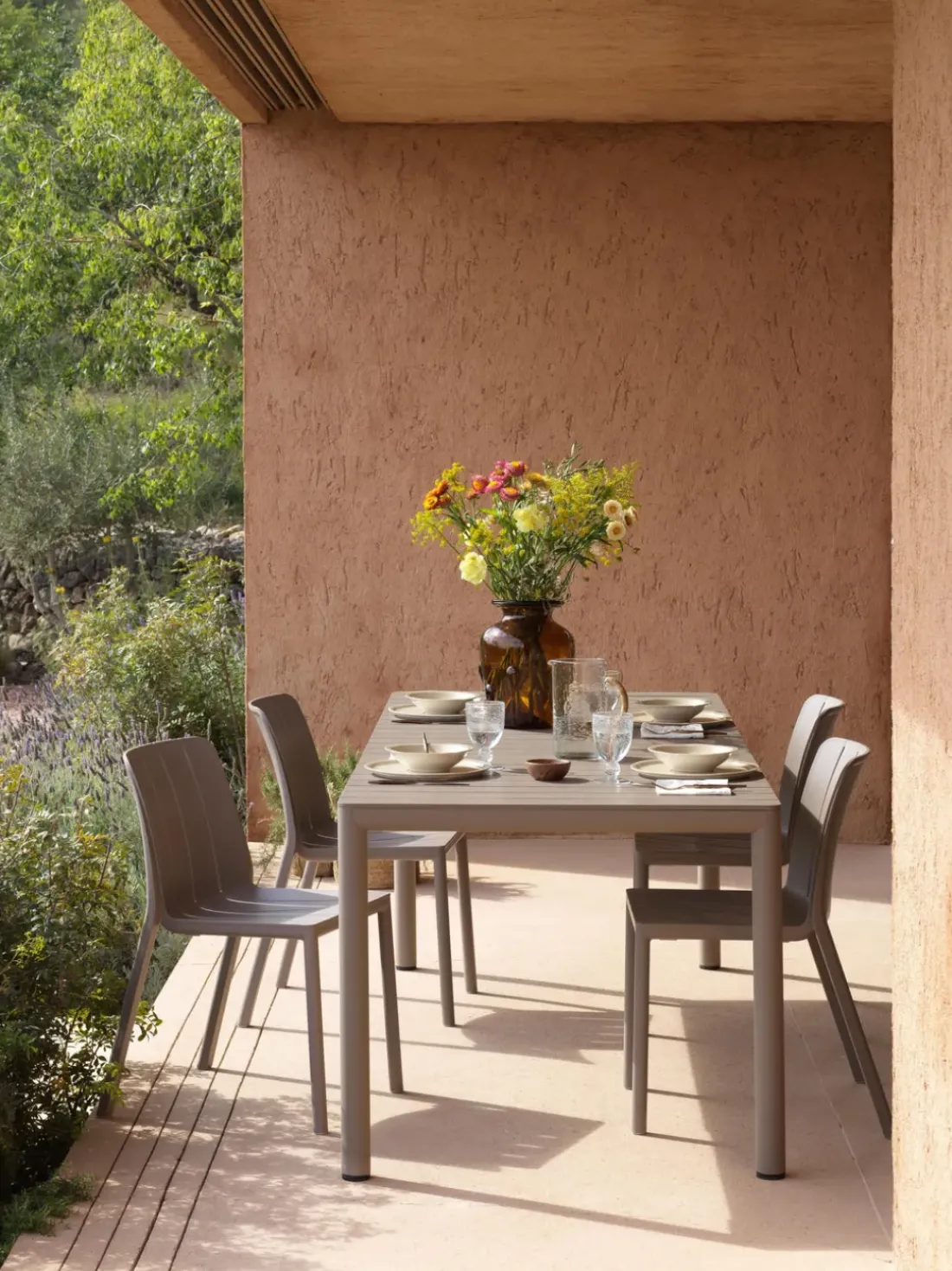 Mesa de jardín extensible Tevere, tamaños diferentes