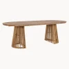 Mesa de jardín ovalada de madera de acacia Rodano, 220 x 100 cm