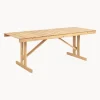Mesa de jardín plegable de madera de teca BM1771, 195 x78 cm