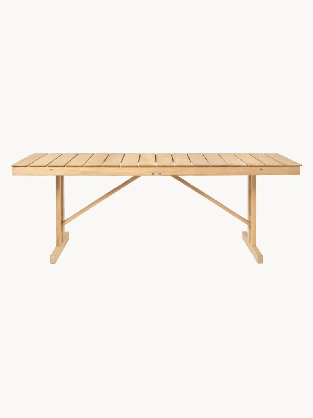 Mesa de jardín plegable de madera de teca BM1771, 195 x78 cm