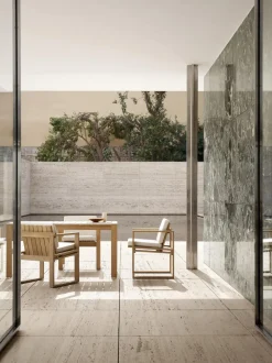 Mesa de jardín plegable de madera de teca BK15, 153 x 76 cm