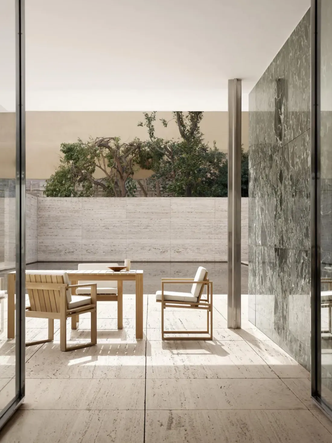 Mesa de jardín plegable de madera de teca BK15, 153 x 76 cm