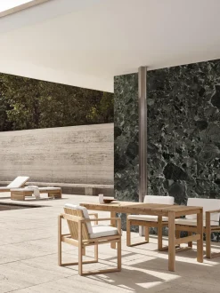 Mesa de jardín plegable de madera de teca BK15, 153 x 76 cm