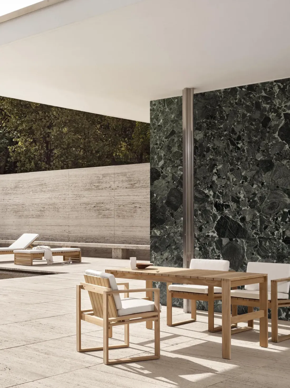 Mesa de jardín plegable de madera de teca BK15, 153 x 76 cm