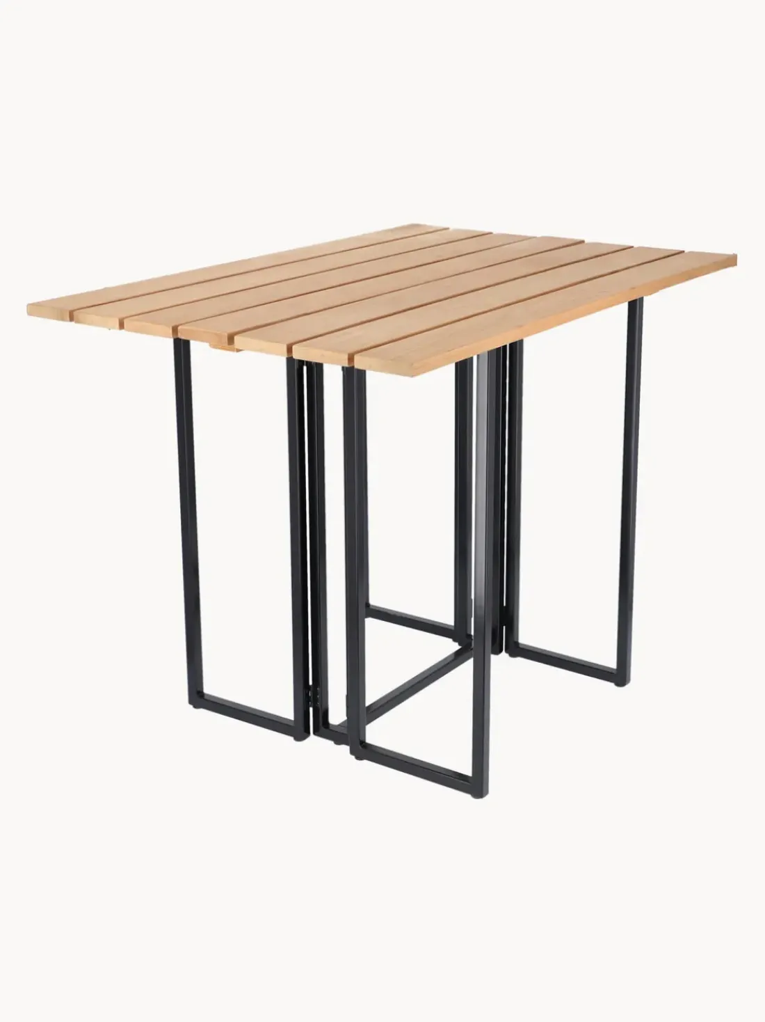 Mesa de jardín plegable de madera de teca Time, 100 x 69 cm