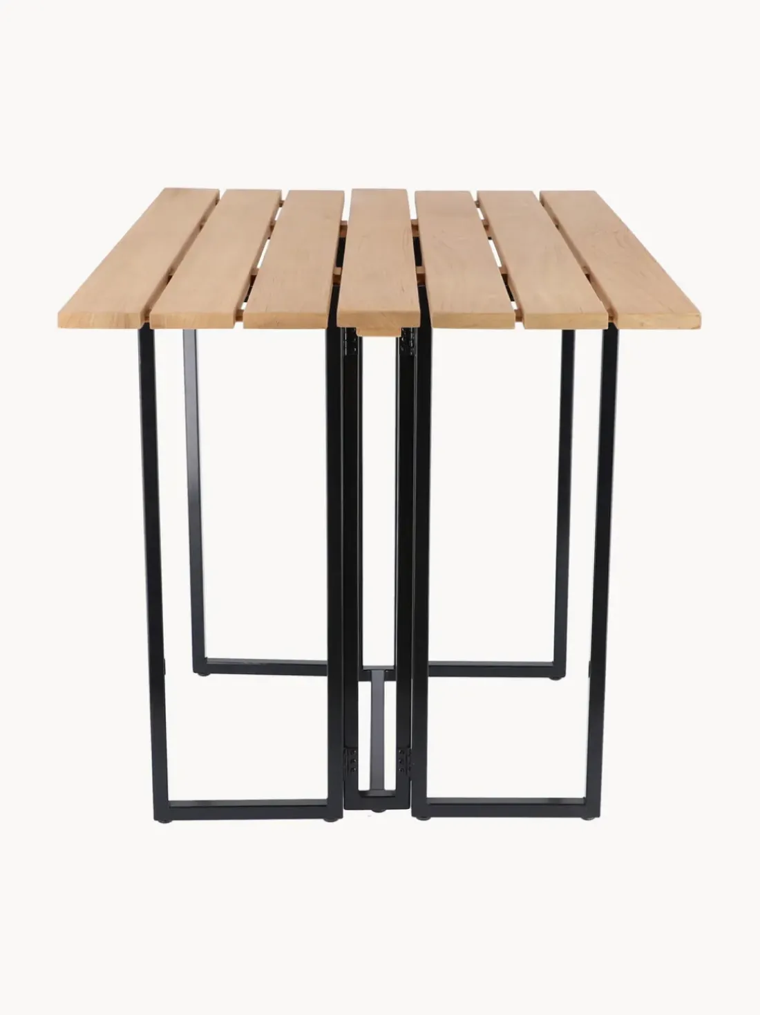 Mesa de jardín plegable de madera de teca Time, 100 x 69 cm