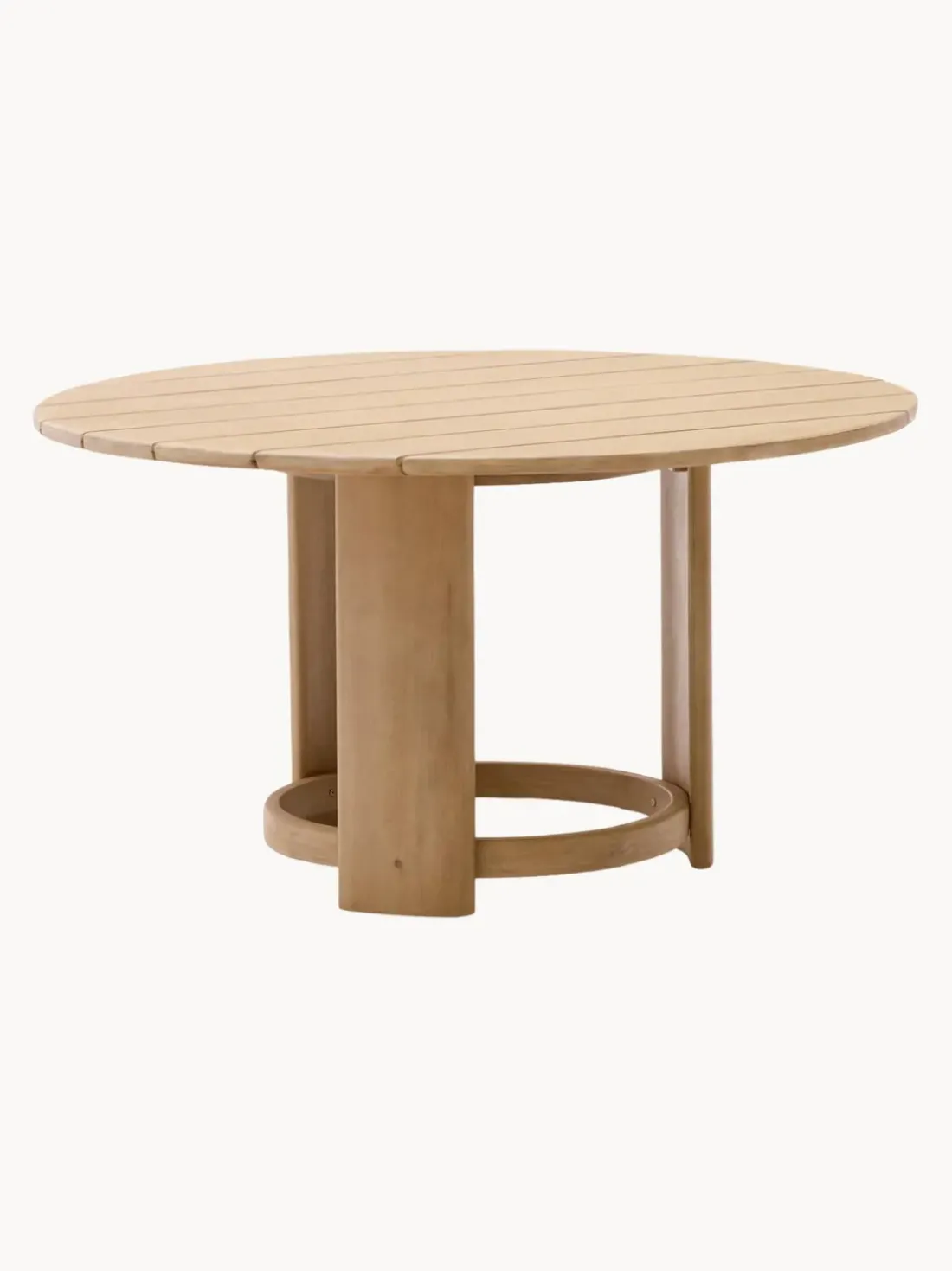Mesa de jardín redonda de madera de eucalipto Xoriguer, Ø 140 cm