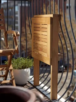 Mesa para exterior de madera de techa Balcony, plegable