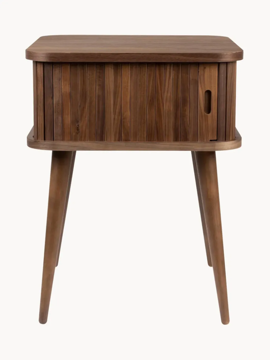 Mesita de noche de madera Barbier, puerta corredera