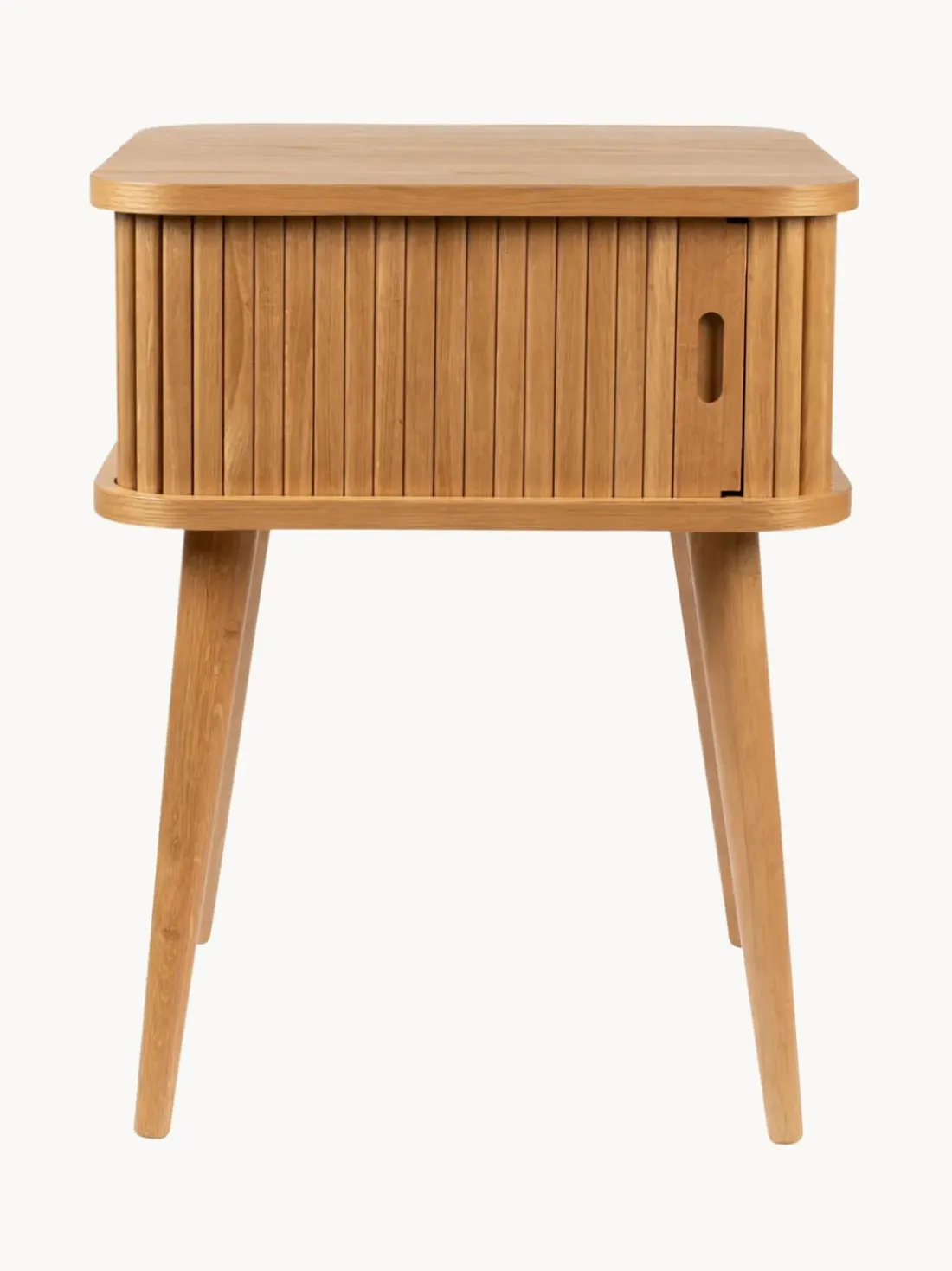 Mesita de noche de madera Barbier, puerta corredera