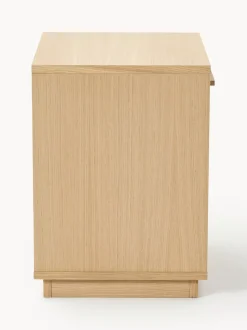 Mesita de noche de madera con frente tapizado Wisp
