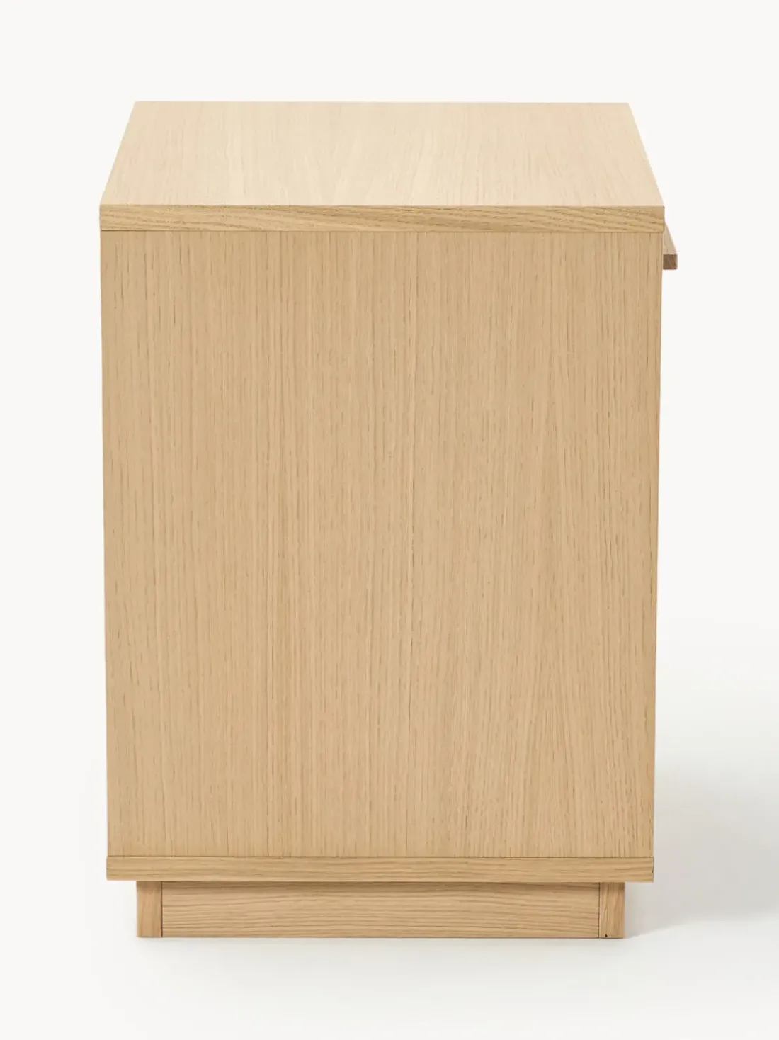 Mesita de noche de madera con frente tapizado Wisp