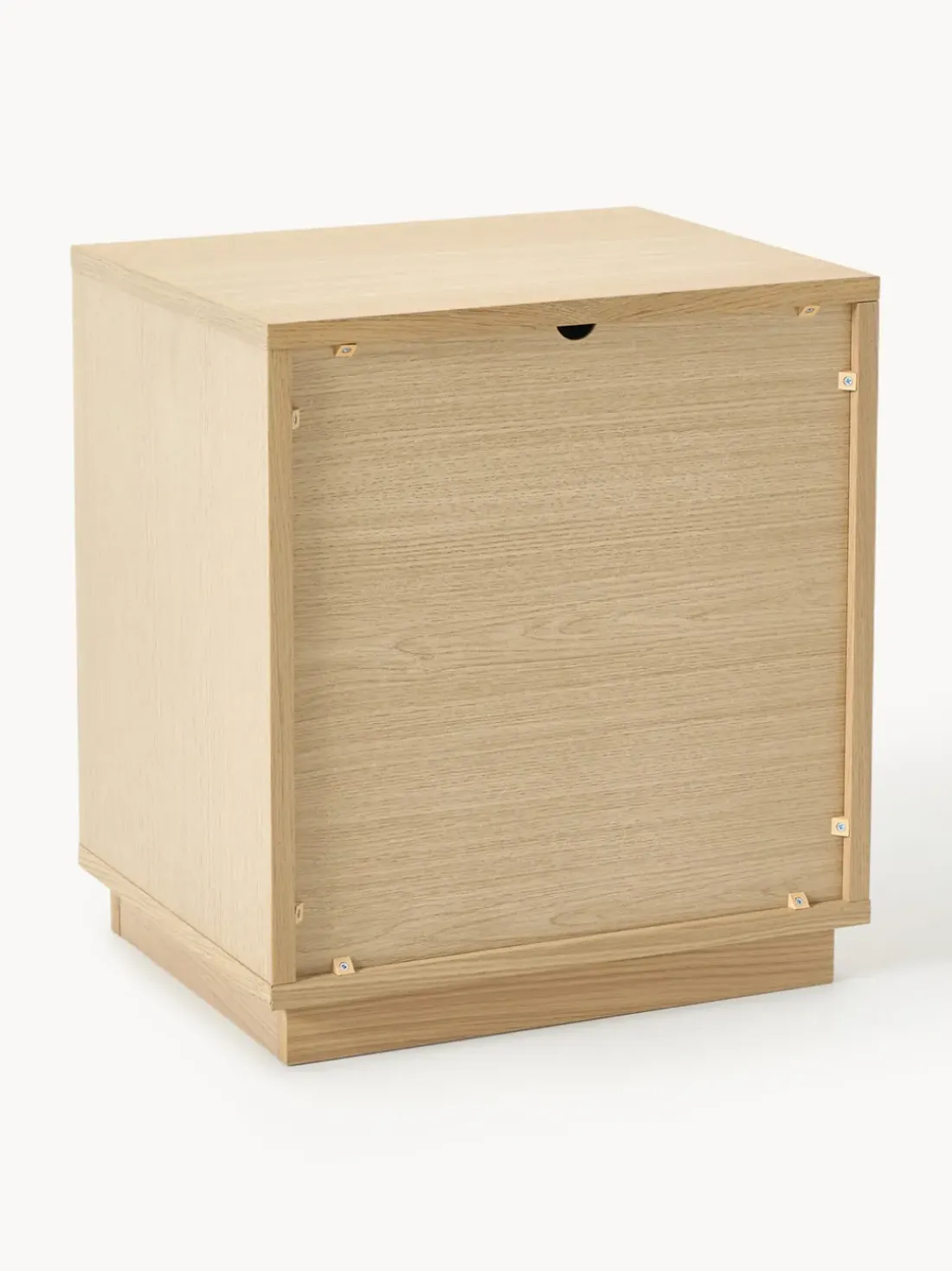 Mesita de noche de madera con frente tapizado Wisp