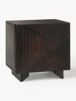 Mesita de noche de madera de mango Louis