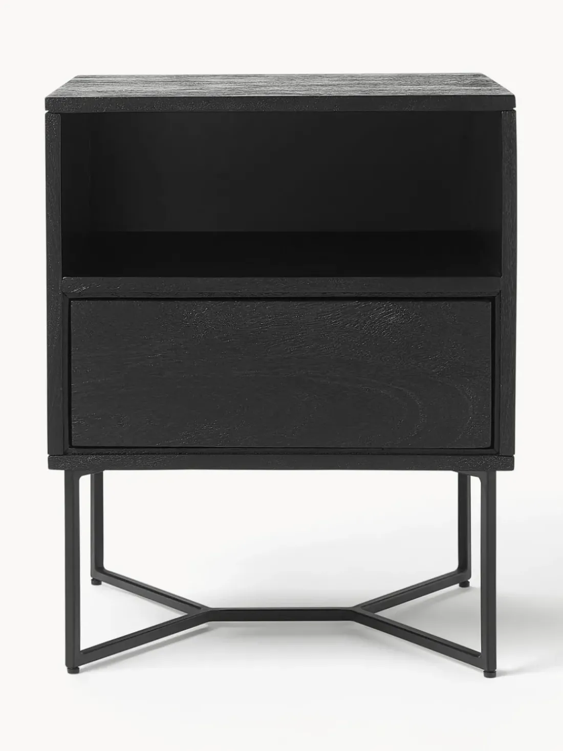 Mesita de noche de madera de mango con cajón Luca